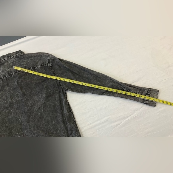 ONLY & SONS Men's Medium Soft Faded Black Denim 100% Cotton Shirt Slim Fit - Picture 8 of 11